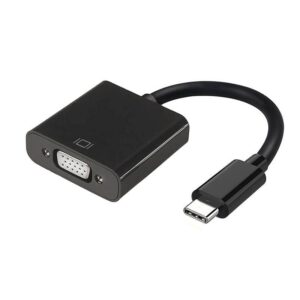 Conversor USB Tipo-C Aisens A109-0347/ USB Tipo-C - VGA Hembra/ 15cm/ Negro