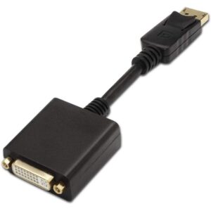 Conversor Aisens A125-0133/ DisplayPort Macho - DVI Hembra/ 15cm/ Negro
