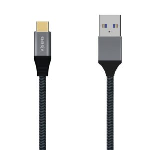 Cable USB 3.1 Tipo-C Aisens A107-0632/ USB Tipo-C Macho - USB Macho/ 10Gbps/ 1.5m/ Gris