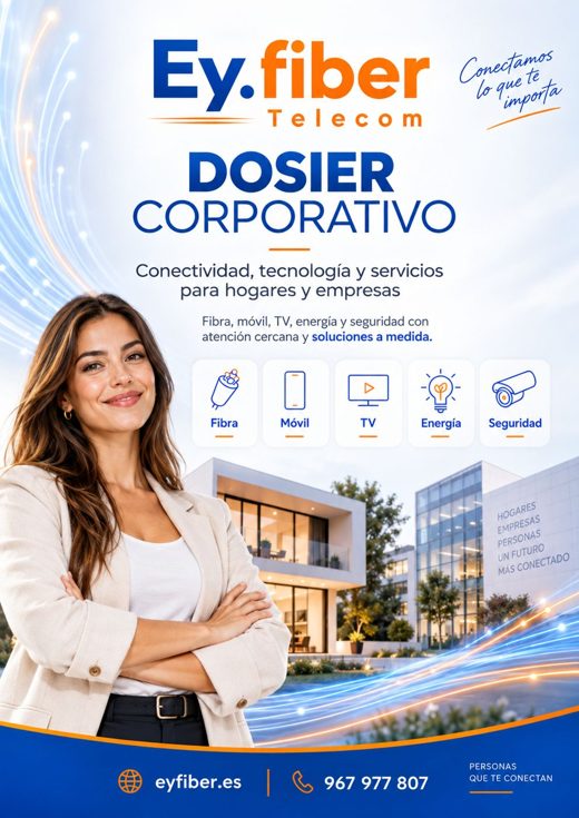 Portada del dossier corporativo de Ey.fiber Telecom